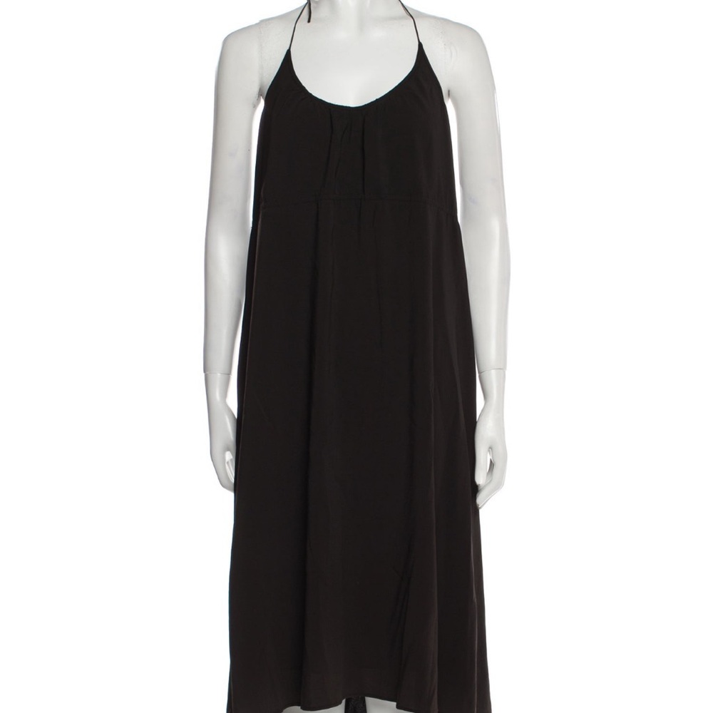 Theory Elegant Black Halter Dress